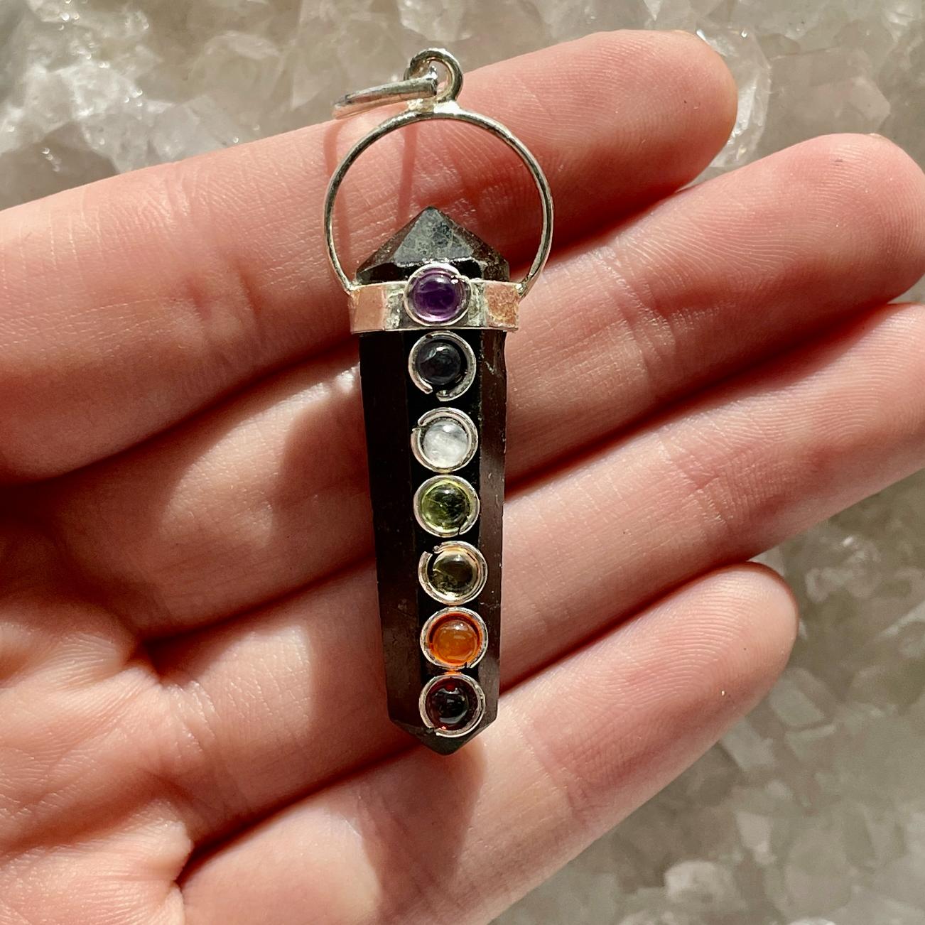 Black Tourmaline - Chakra Pendant DT Black Tourmaline - Chakra Pendant DT